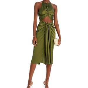 NWT Andrea Iyamah Reni Midi Olive Dress